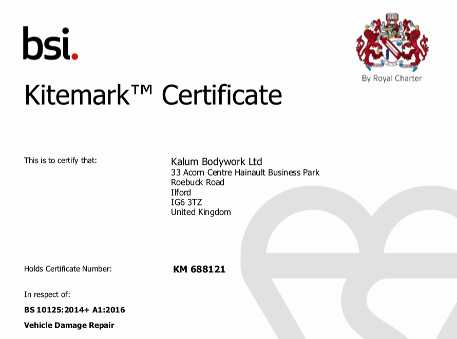 bsi kitemark certificate